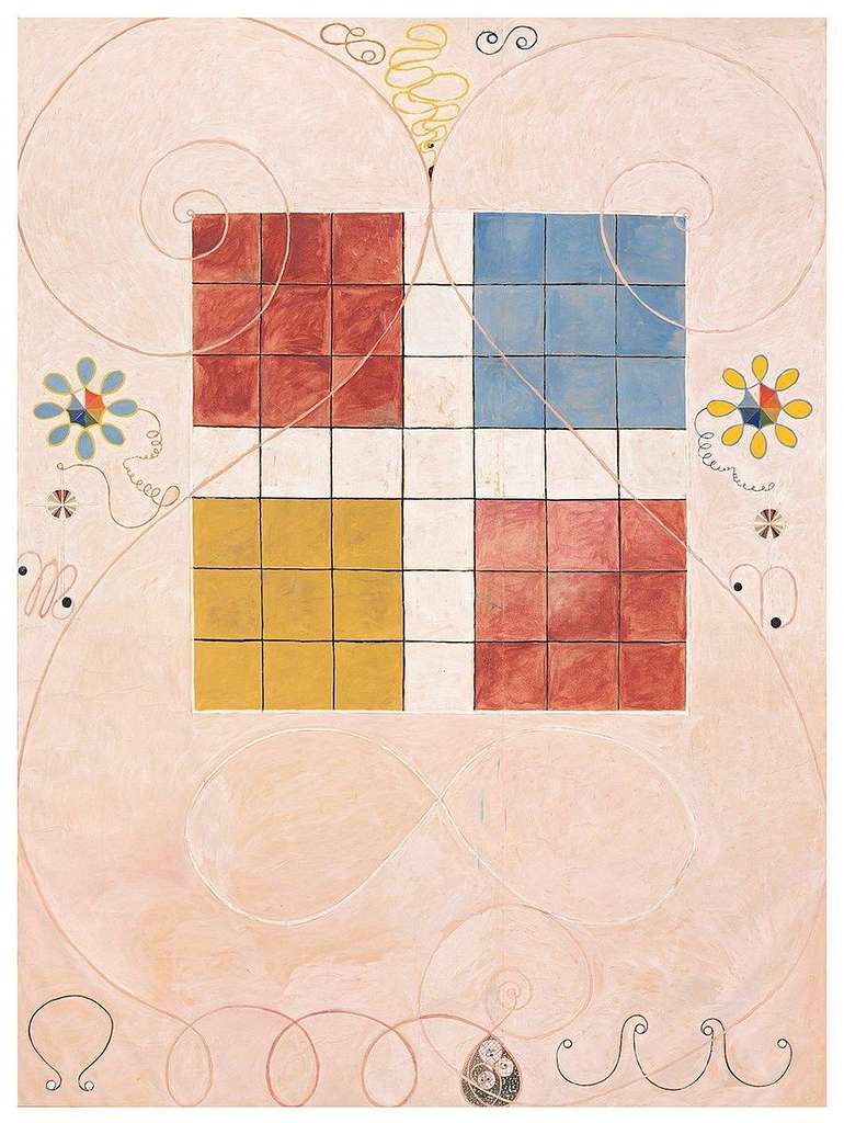 Hilma af Klint’s The Ten Largest, No. 10, Old Age painting from her abstract series.