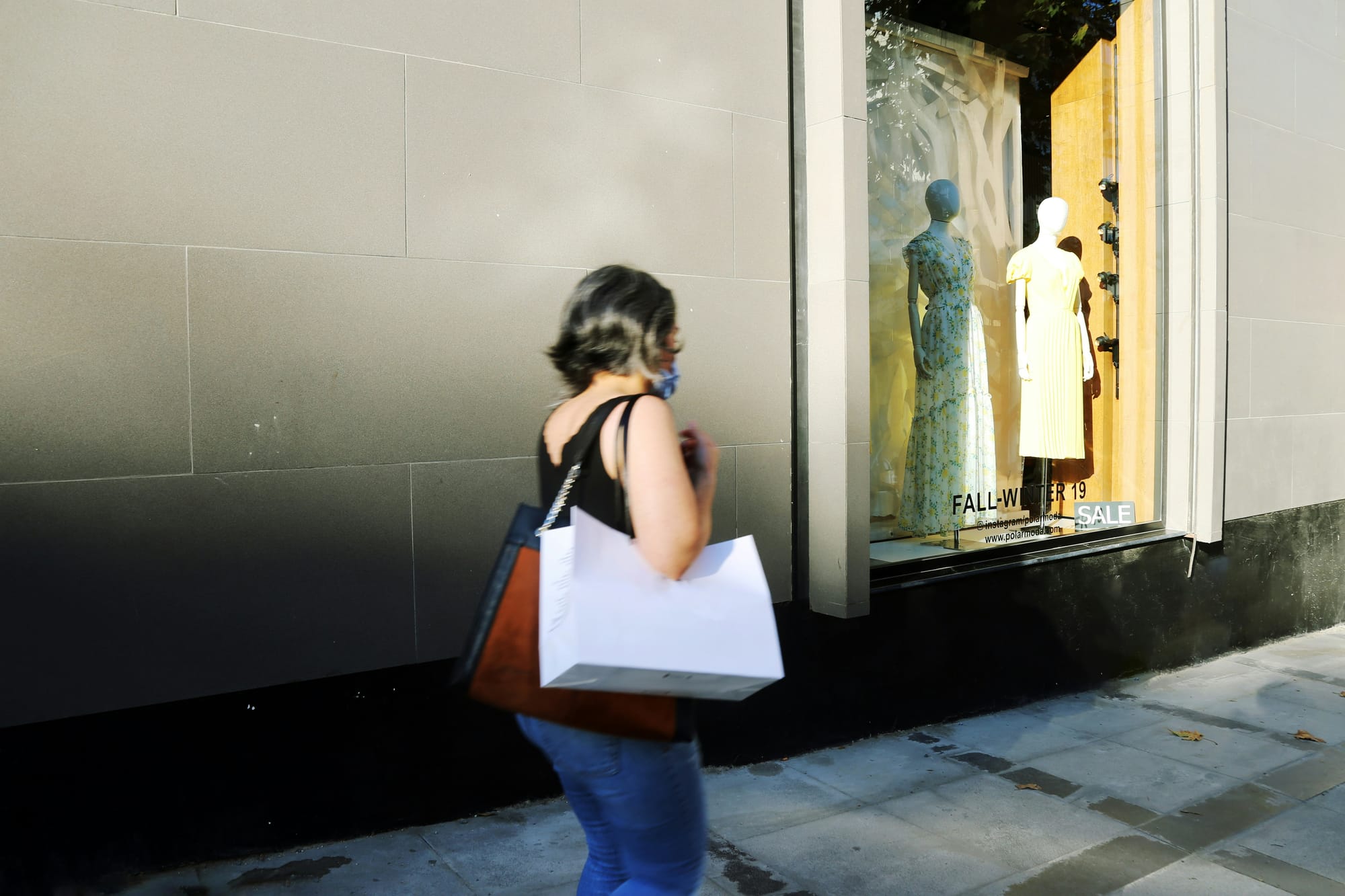 Mannequins in a row.