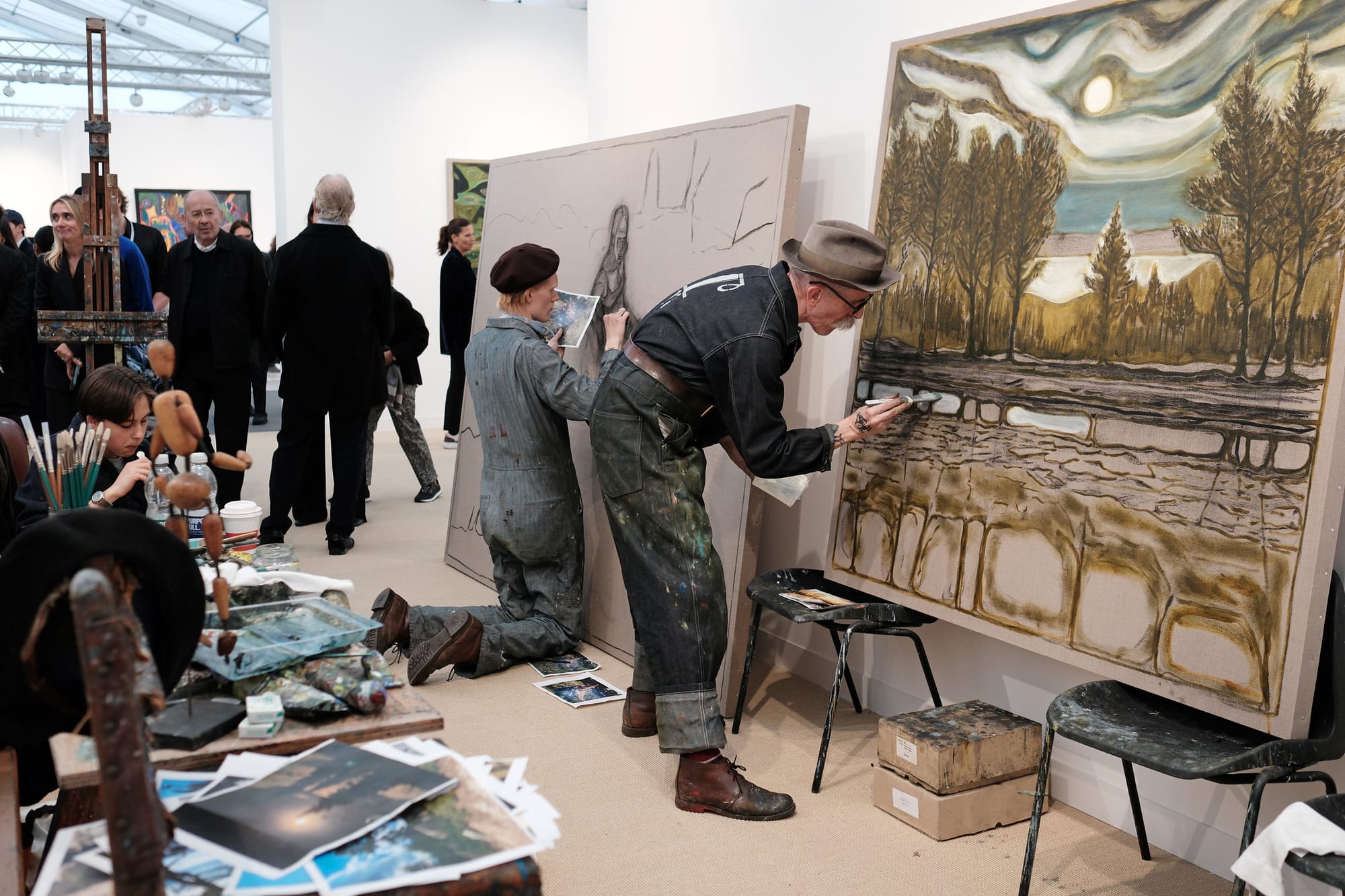 Billy Childish at Lehmann Maupin's Frieze London 2024 booth.