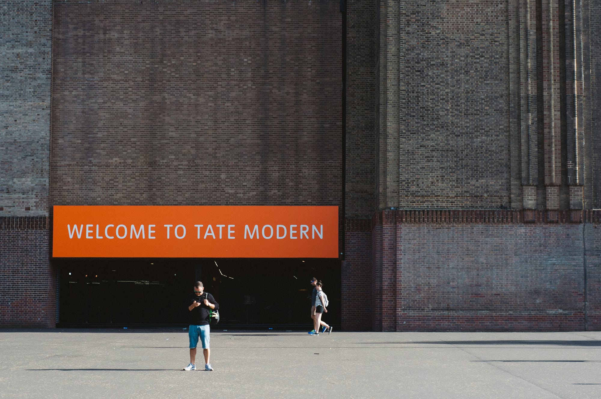 Entrance to Tate Modern in London, a leading modern art museum.