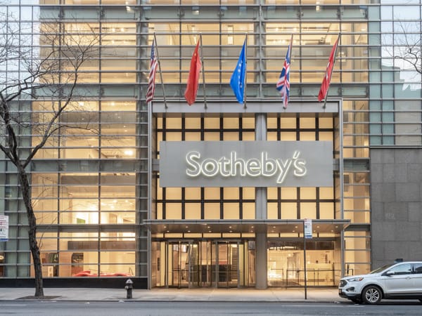 A prominent exterior shot of Sotheby’s New York, symbolizing a new era of leadership and global strategy.